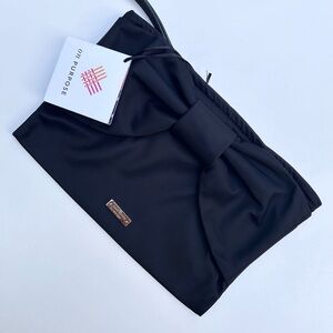 NWT KATE SPADE ON PURPOSE Nylon Bow Wristlet, Women's Bag, Black